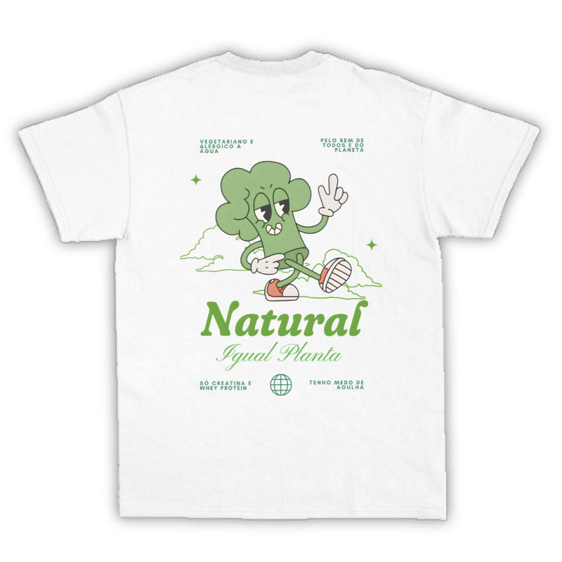 Camiseta Natural Igual Planta - Branco