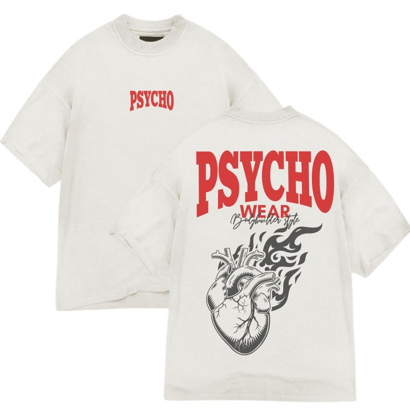 Oversized Psycho Heart Flame - Off White