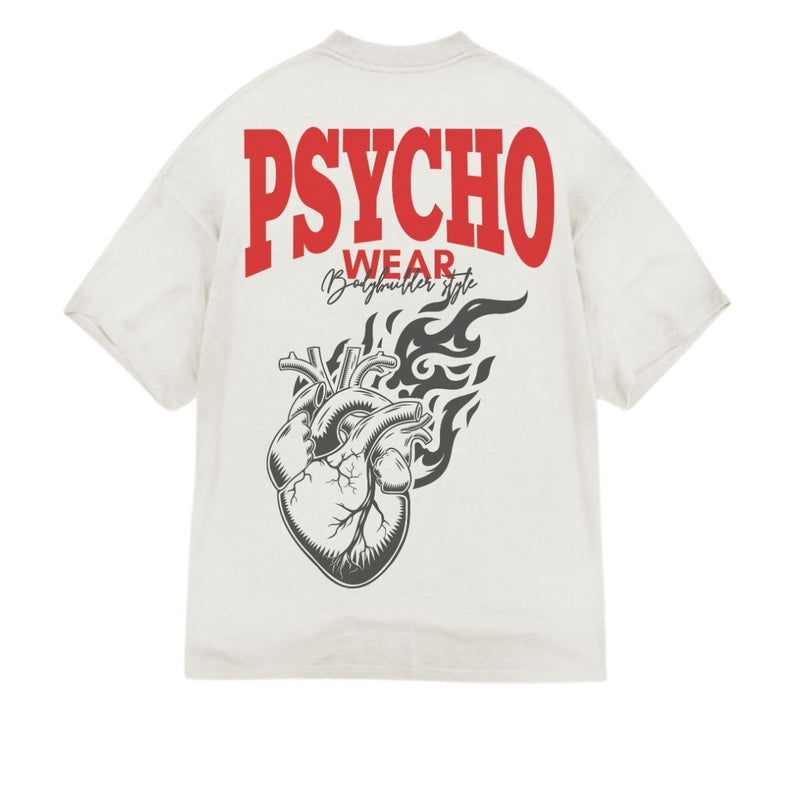 Oversized Psycho Heart Flame - Off White