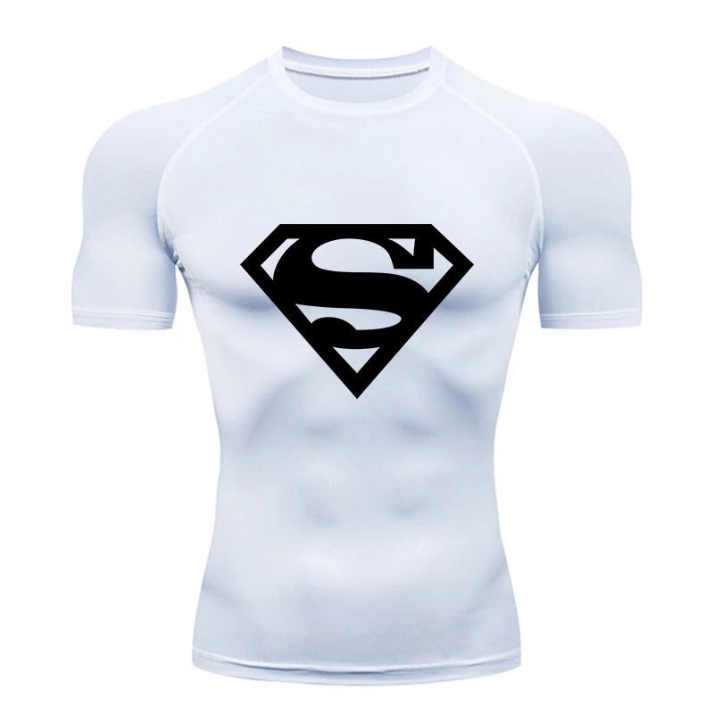 Camiseta Gym Super Man Preto/Branco