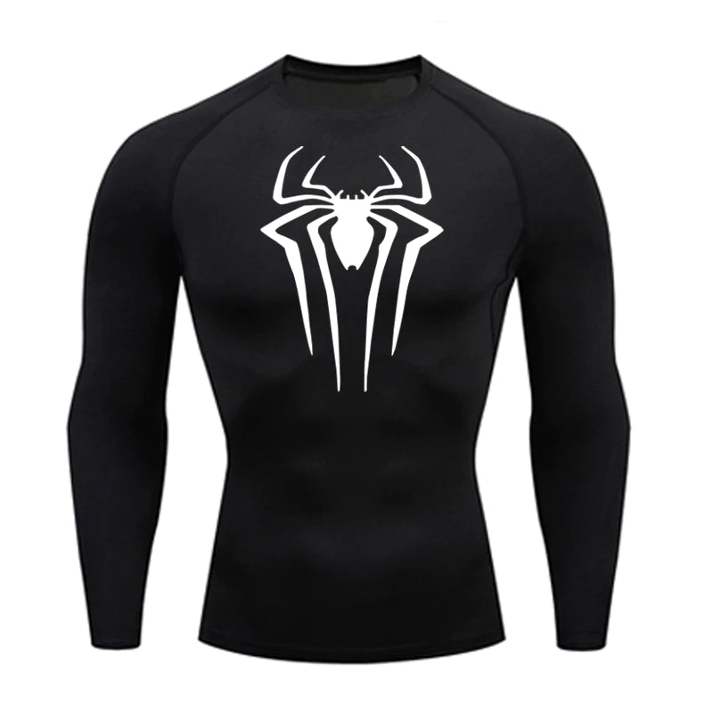 Long Sleeve Spider Man Preto/Branco