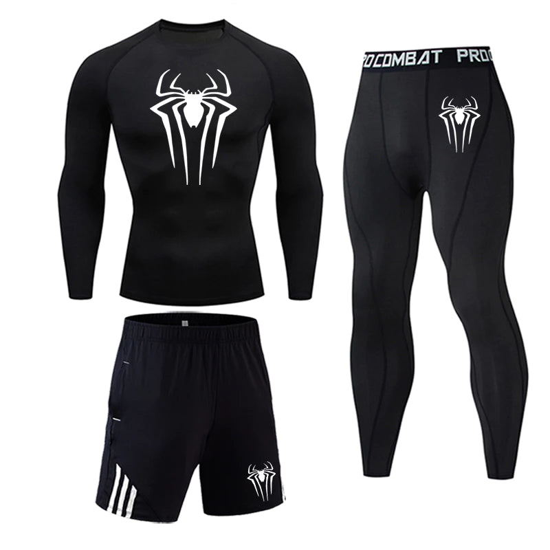 Conjunto Spider Man Preto/Branco