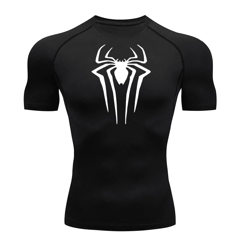 Camiseta Gym Spider Man Preto/Branco