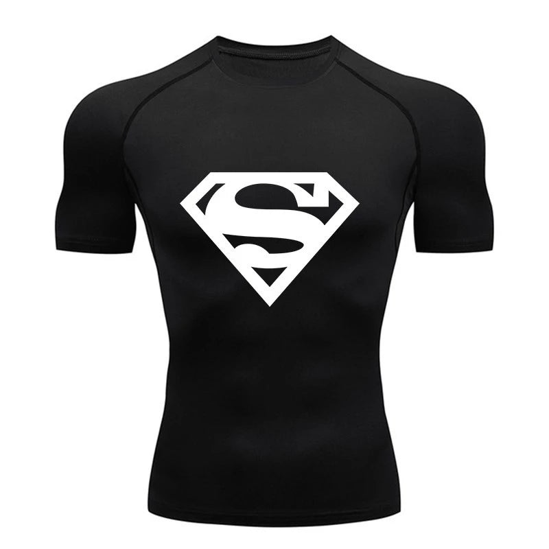 Camiseta Gym Super Man Preto/Branco